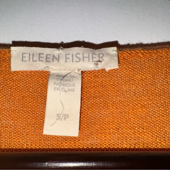 Eileen Fisher long-sleeved linen sweater - tangerine colour, size small - Picture 5 of 5